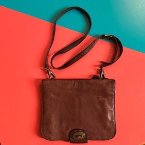 Fossil Brown Leather Crossbody Purse/Bag